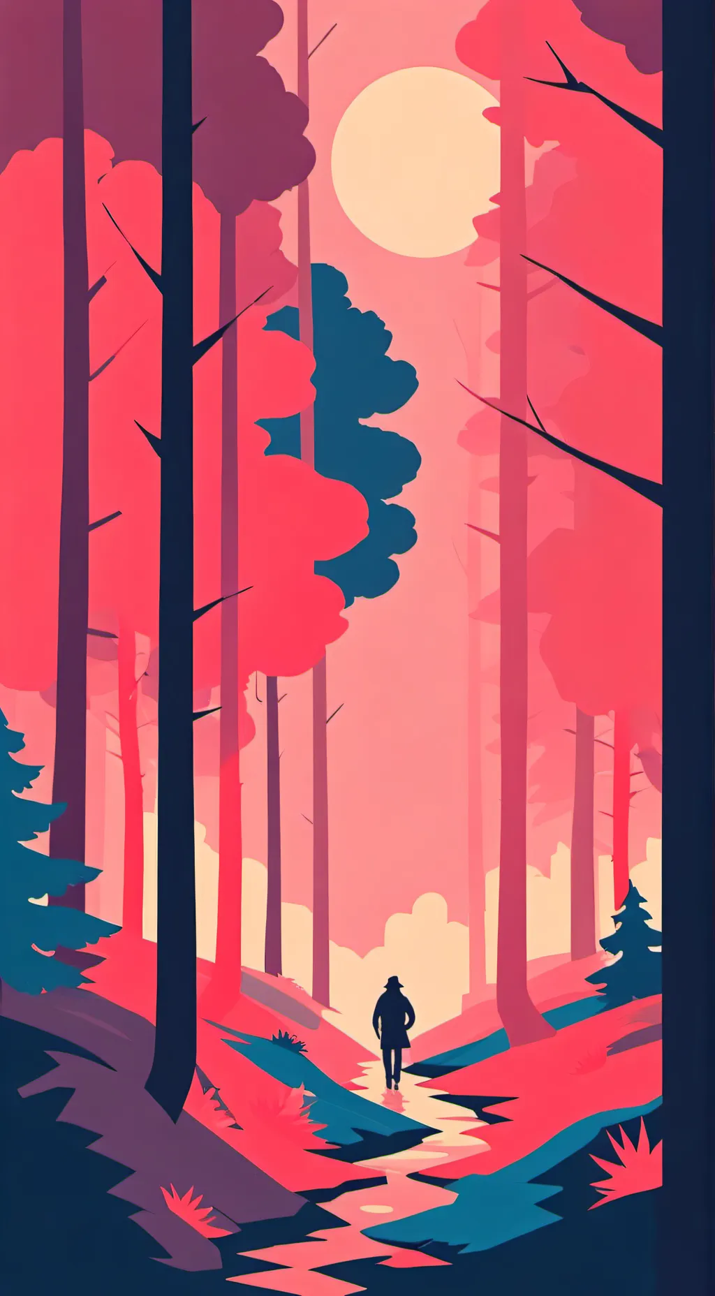 ai character: The forest background