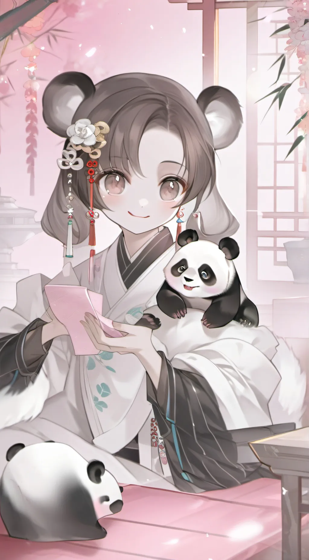 ai character: Panda Bear Furry background