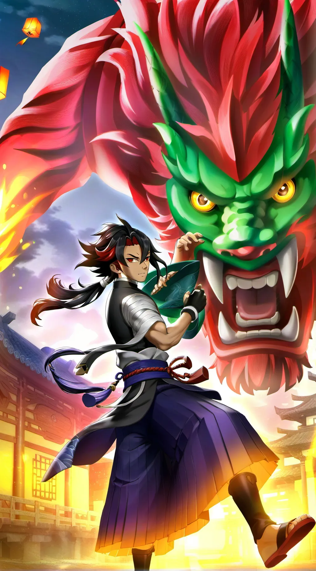 ai character: tanjiro kamado  background