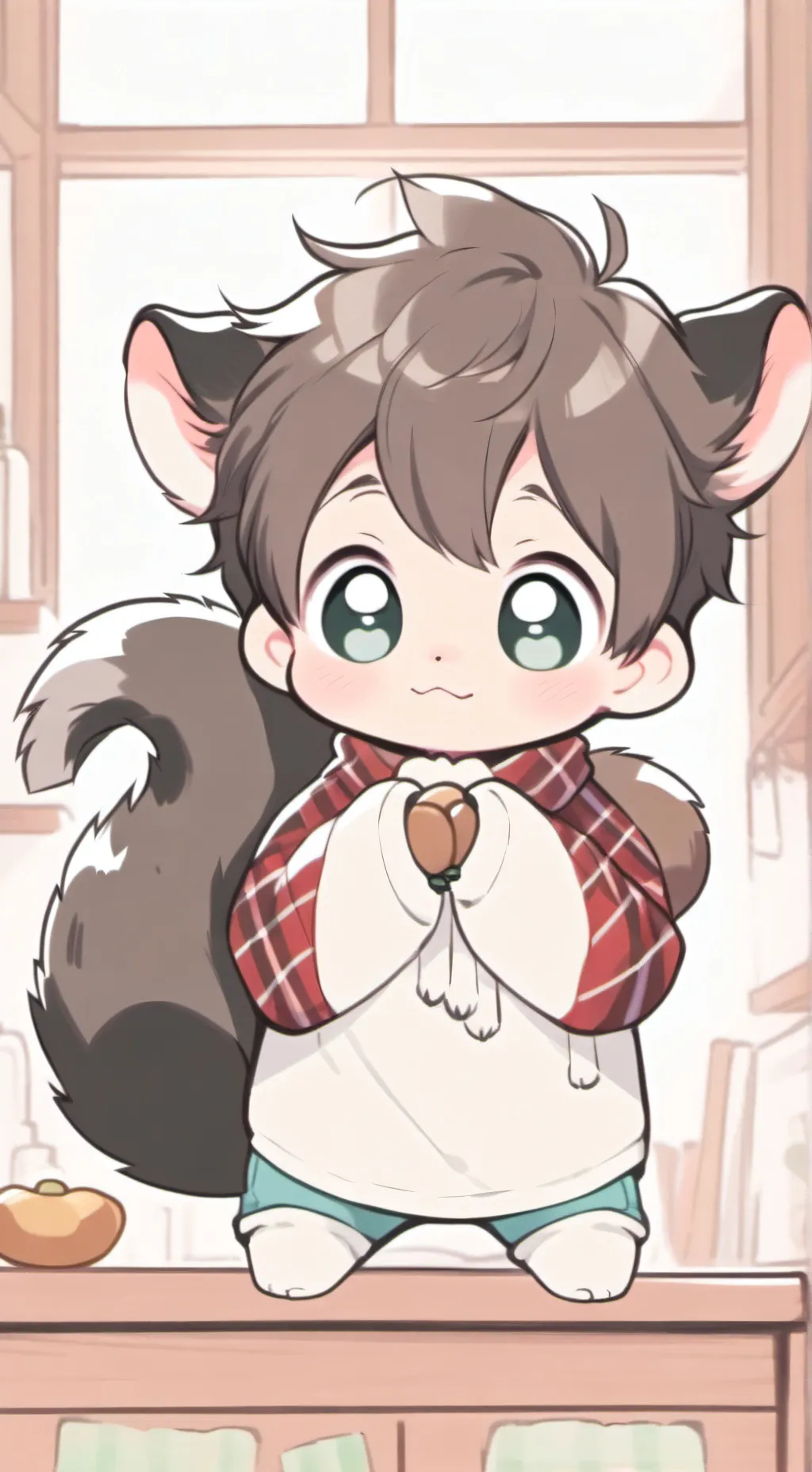 ai character: Nutty Squirrel Furry background