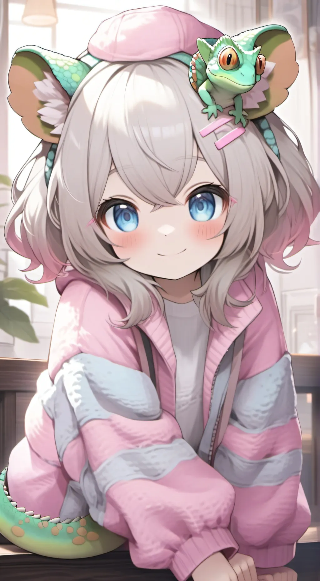 ai character: Ella Eva the Chameleon Spirit background