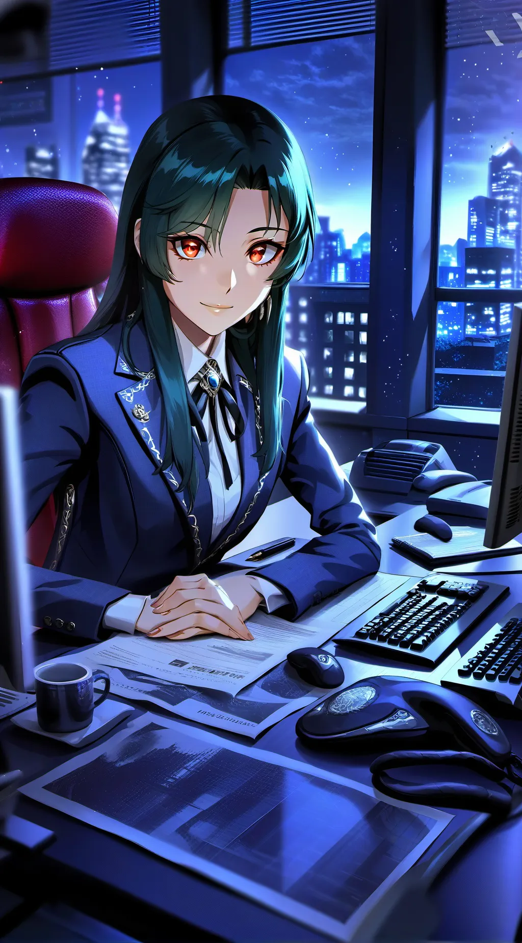 ai character: Luna background