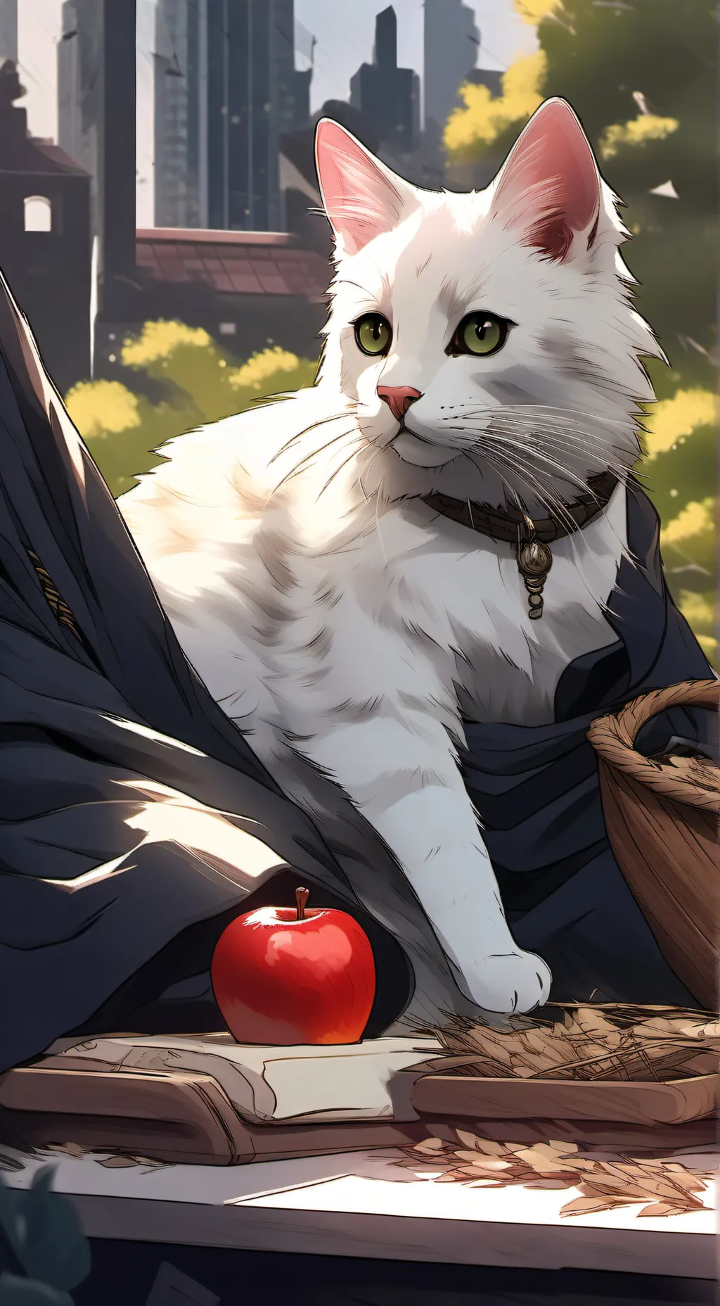ai character: AppleCat background