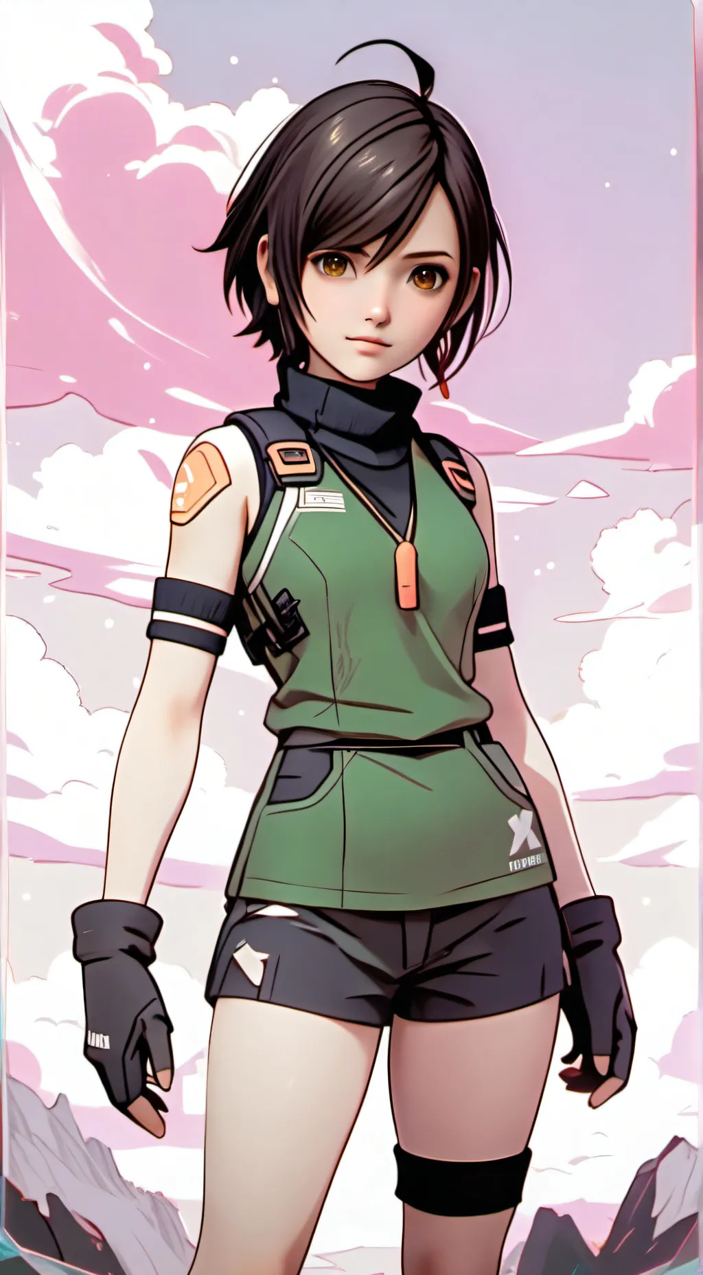 ai character: 愛 background