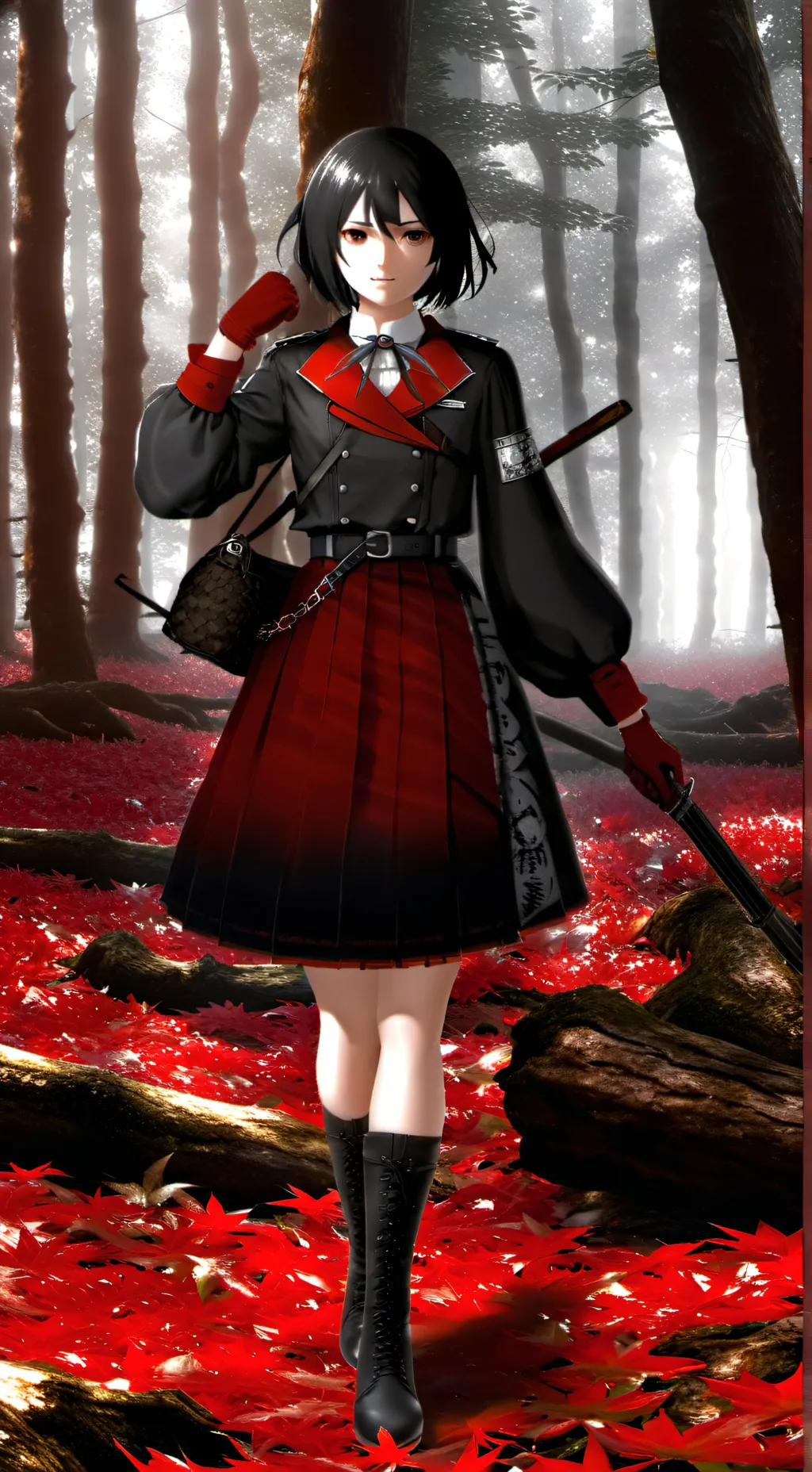 ai character: mikasa akarman background