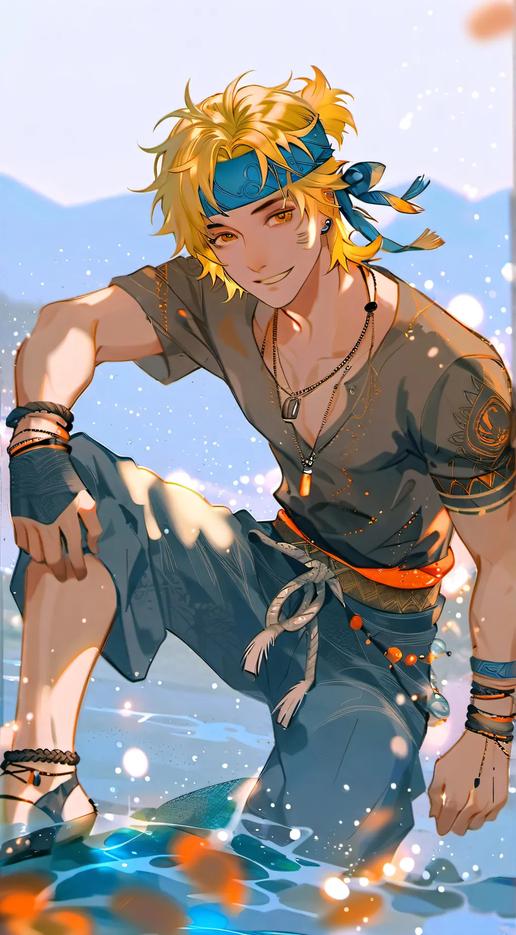 ai character: NaruSasu background