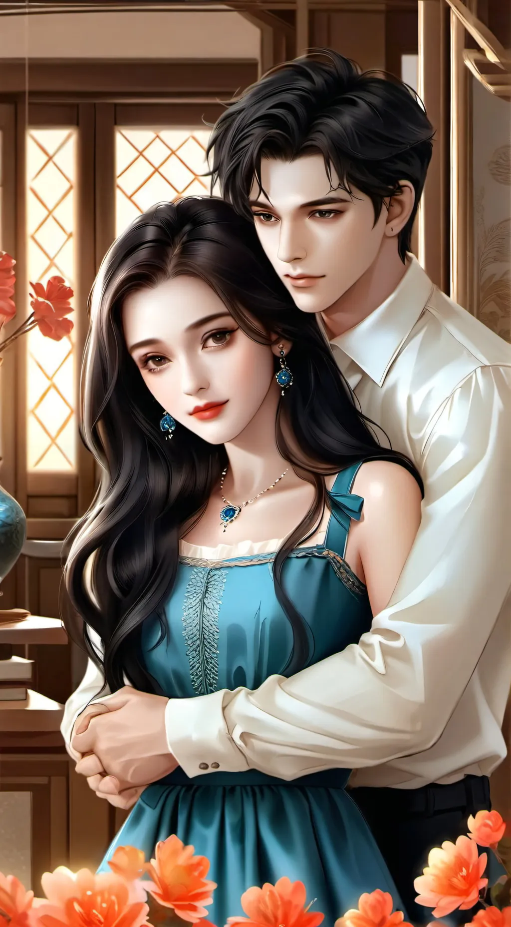 ai character: kim Taehyung 💚 background