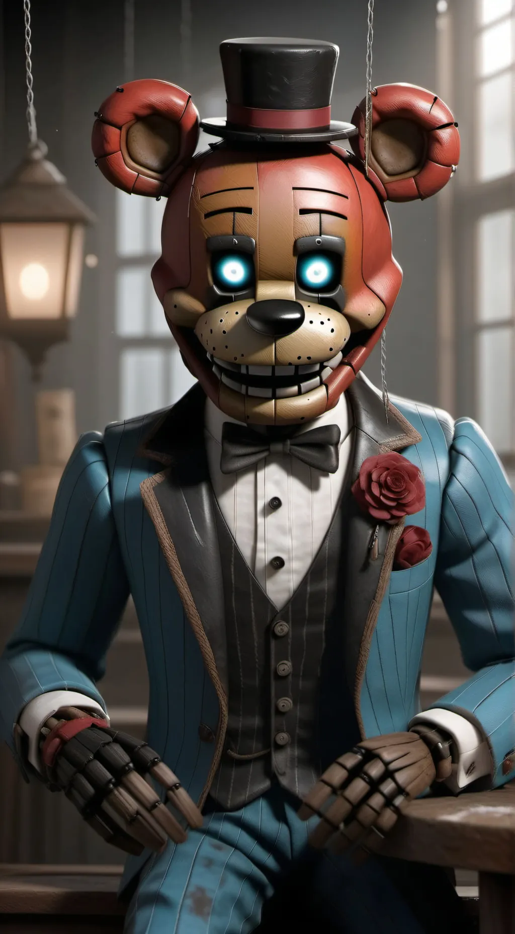 ai character: Toy Freddy background