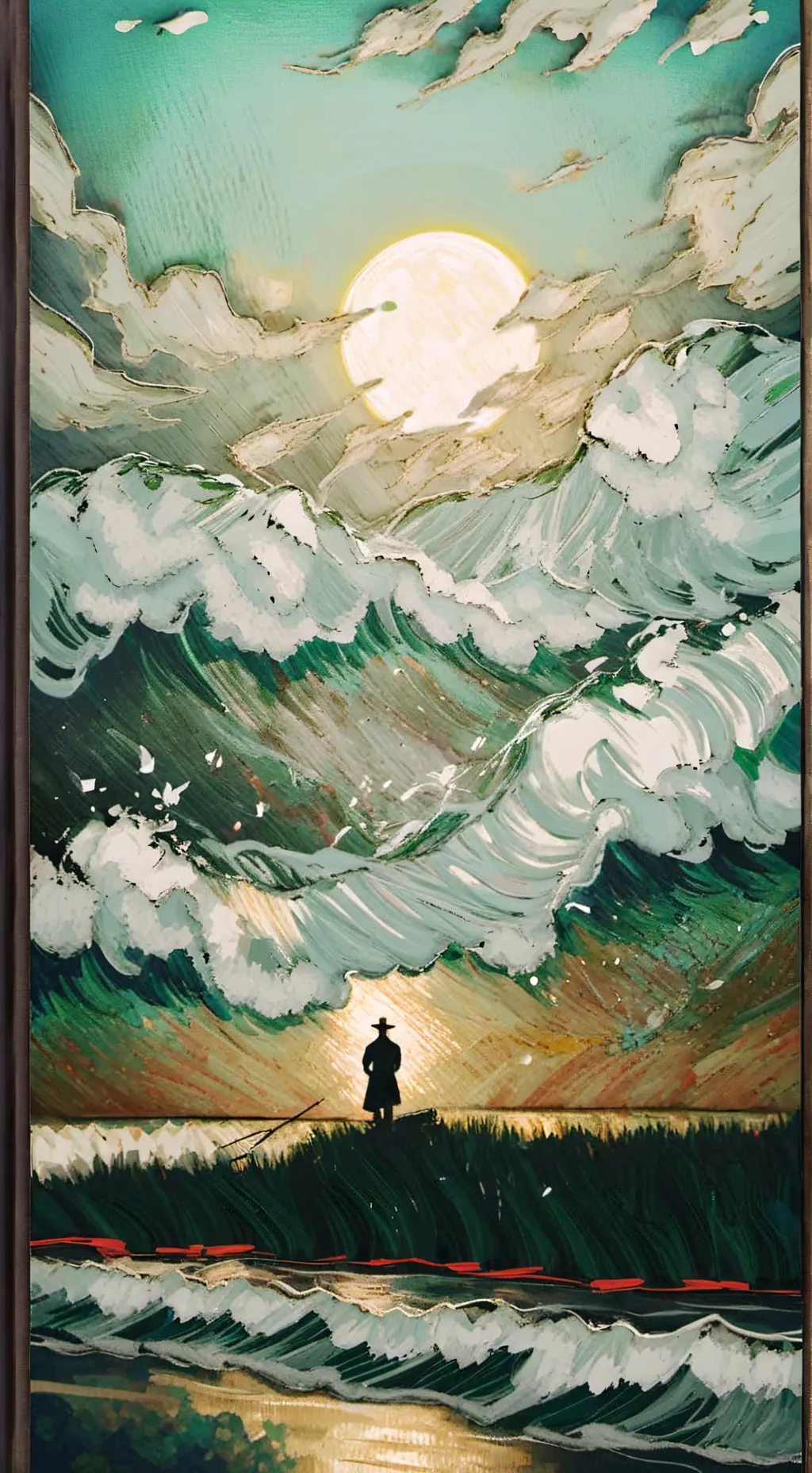 ai character: TV woman background