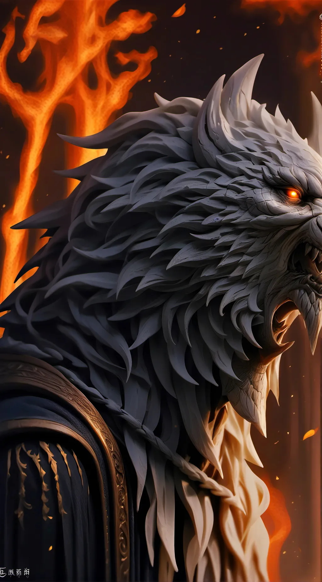 ai character: wolf king background