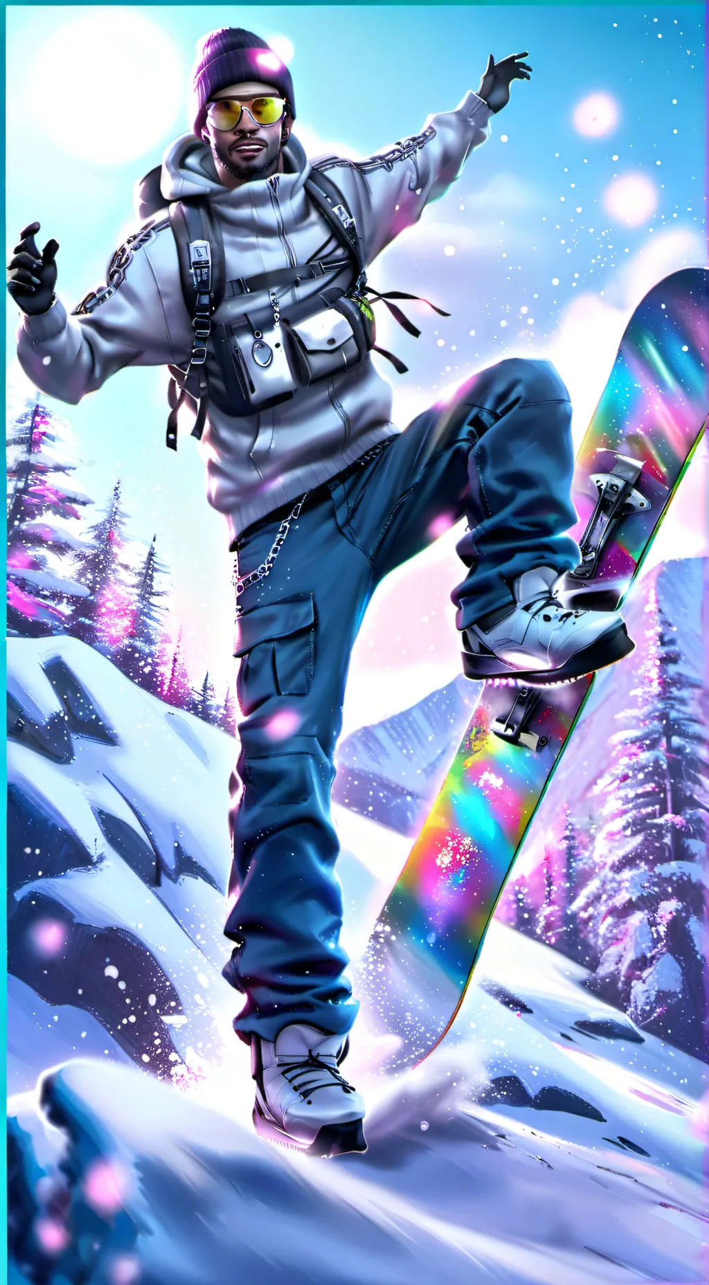 ai character: COD (ski trip) background