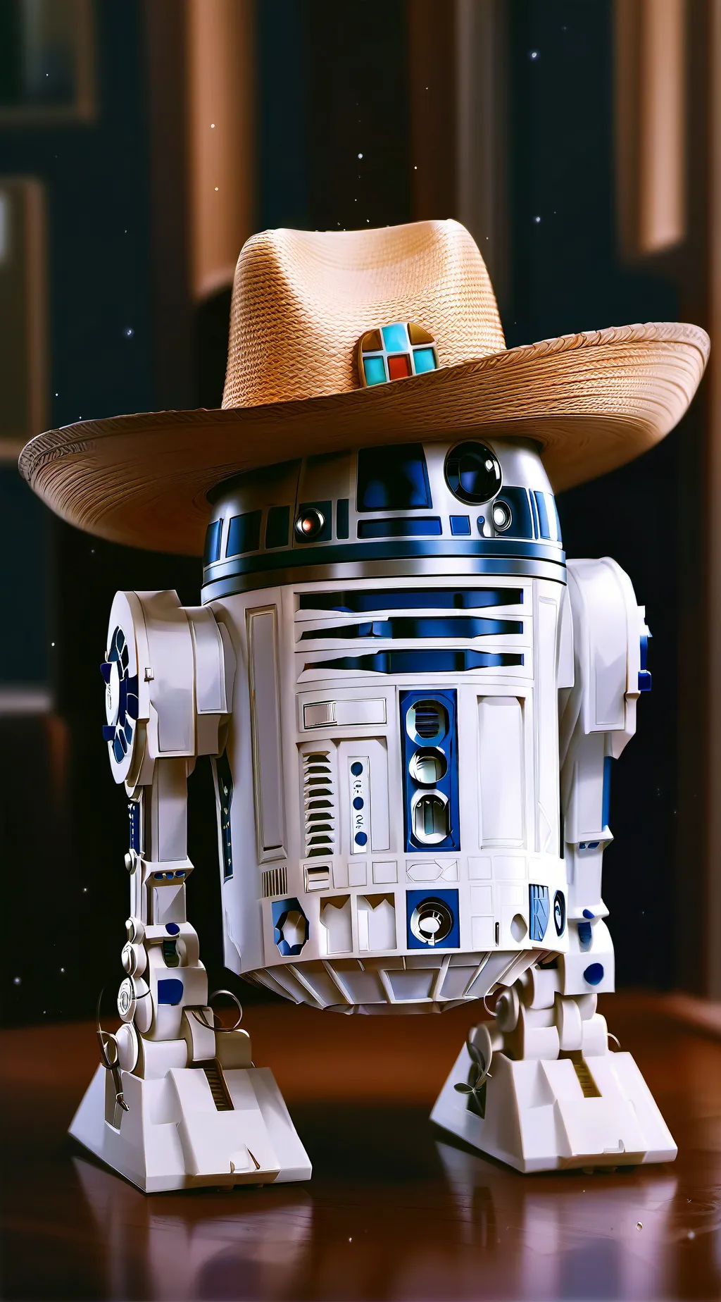 ai character: R2D2 MEXICANO  background