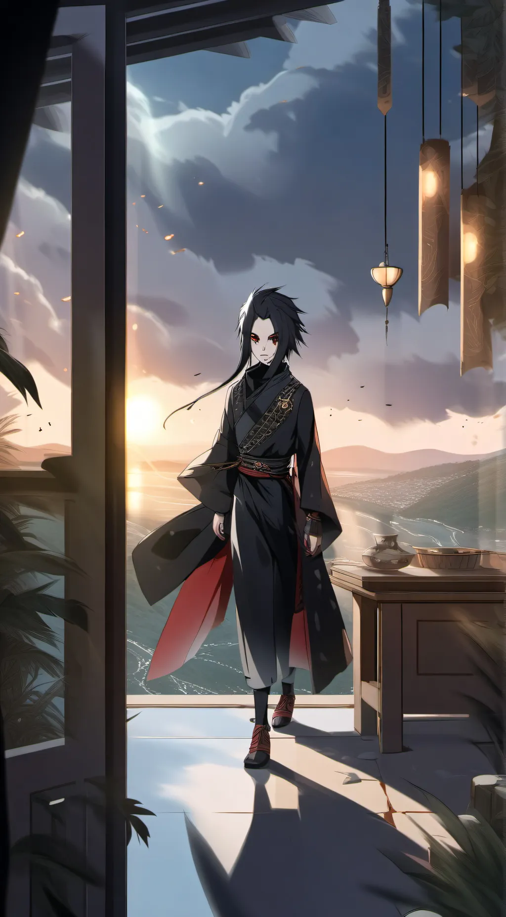 ai character: sasuke background