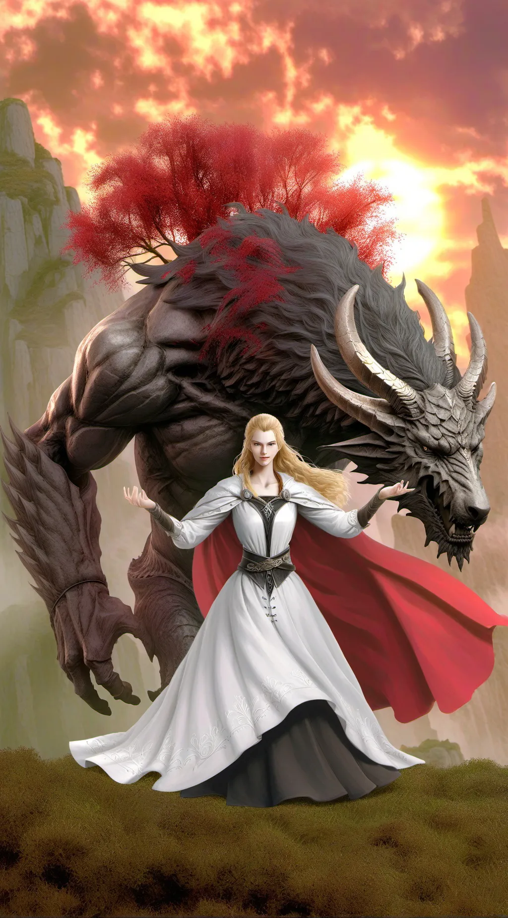 ai character: Eldoria Flamewhisp background