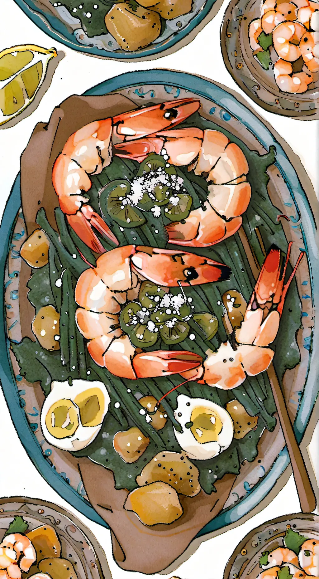 ai character: Shrimpo  background