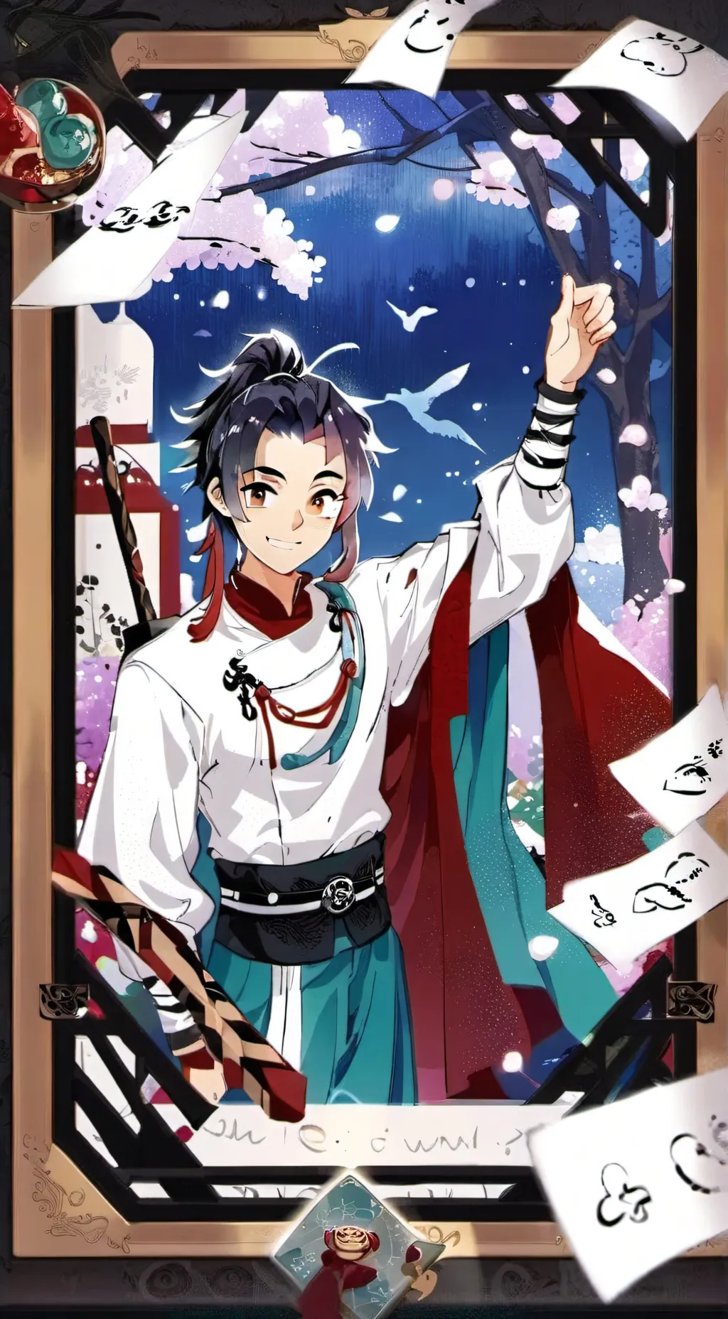 ai character: AOI X INOSUKE background