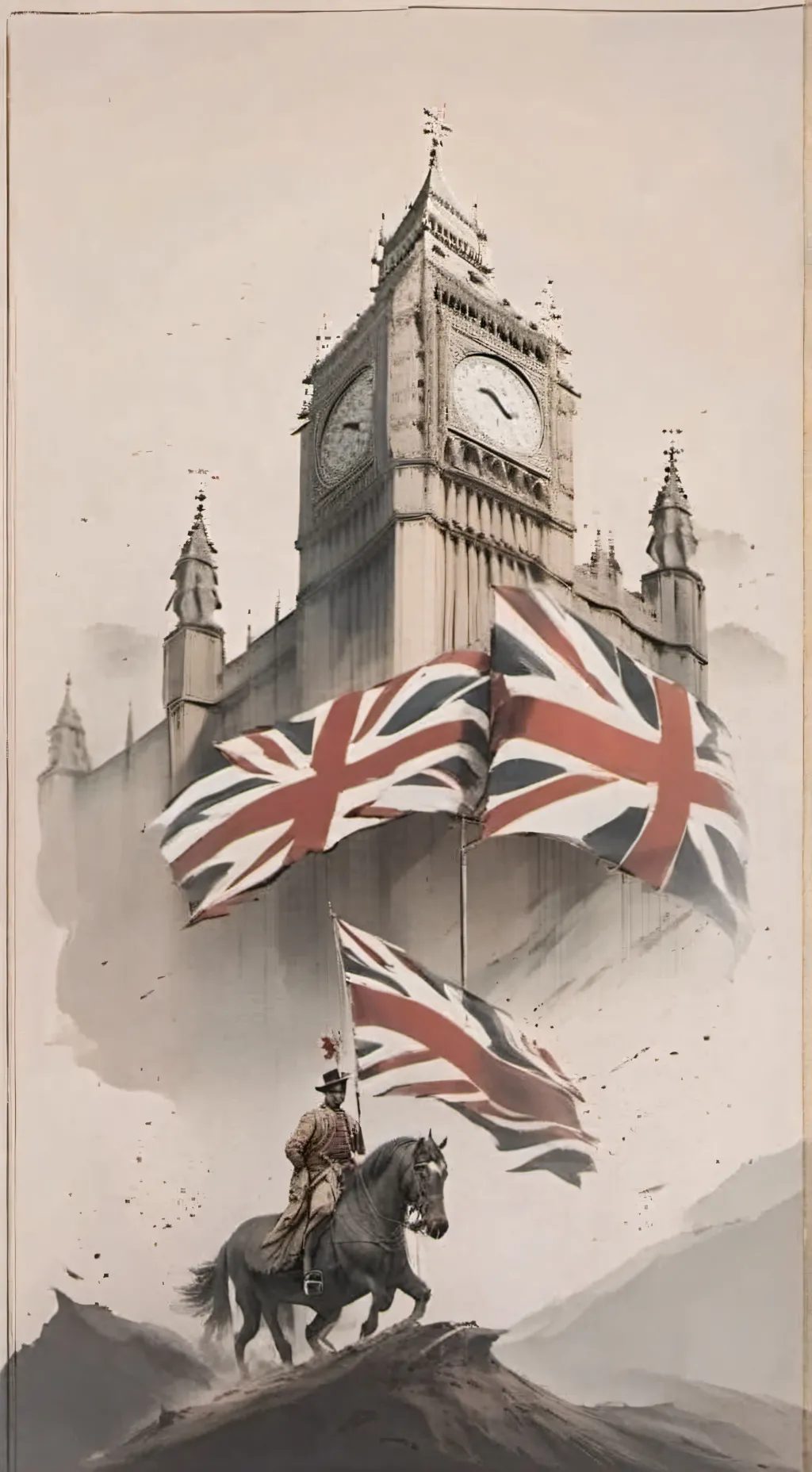 ai character: British flag 4 background