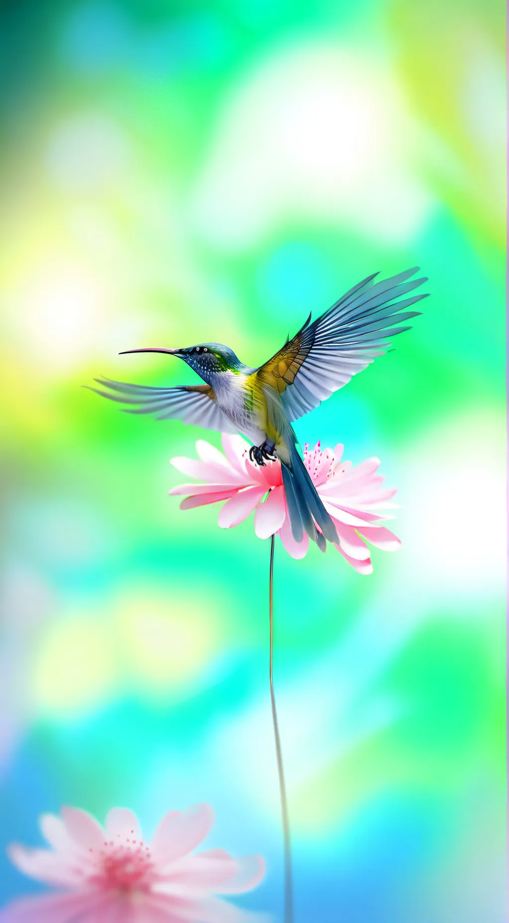 ai character: beija-flor background