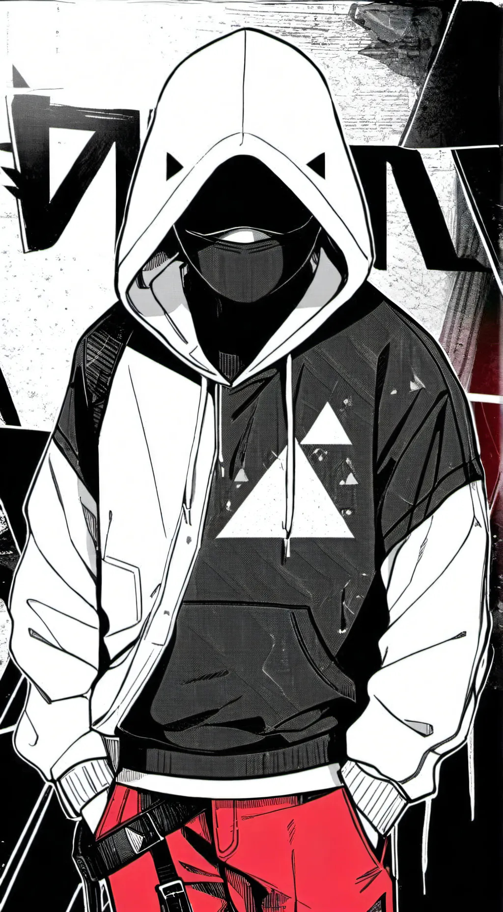 ai character: triangle guard background