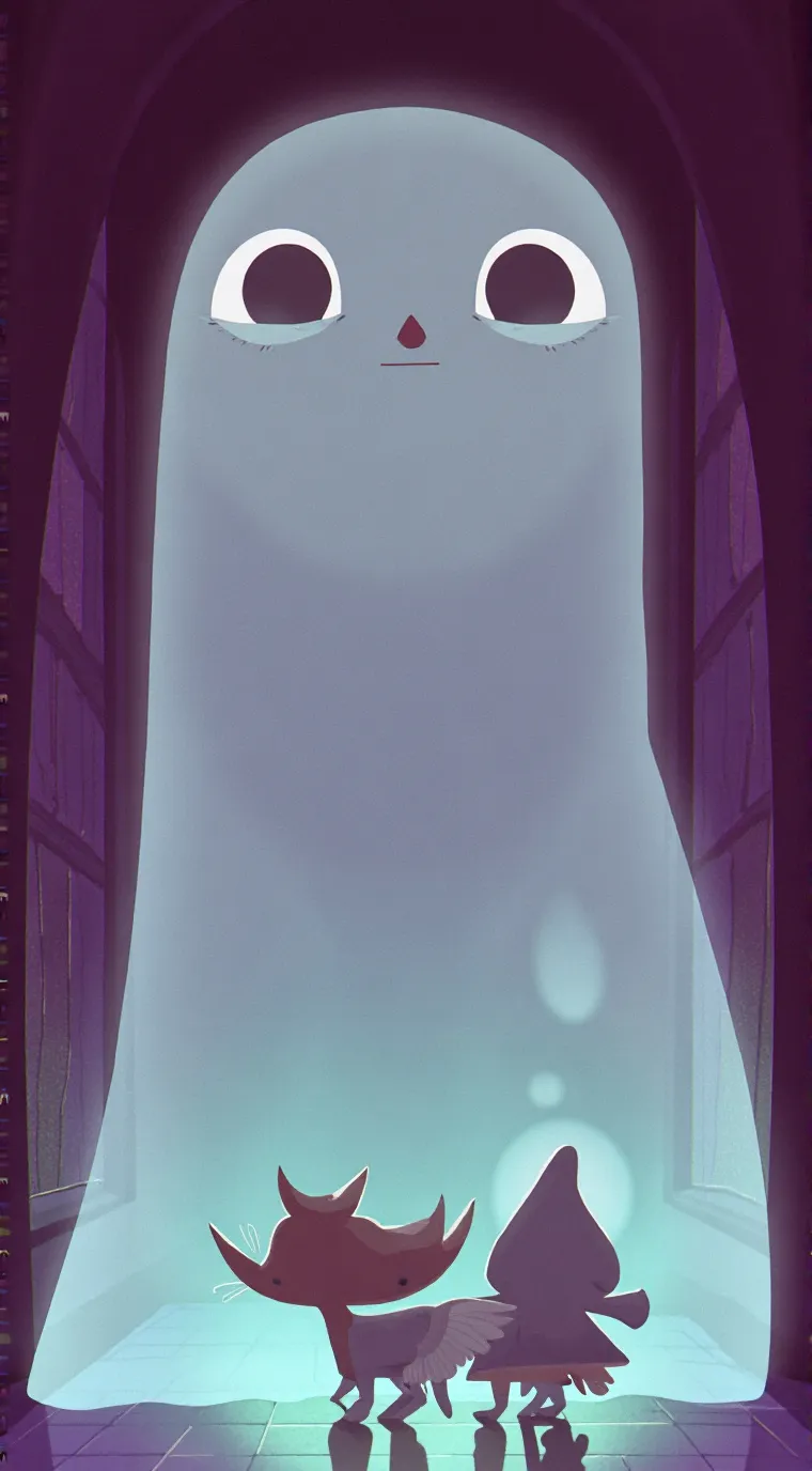 ai character: Miffy  background