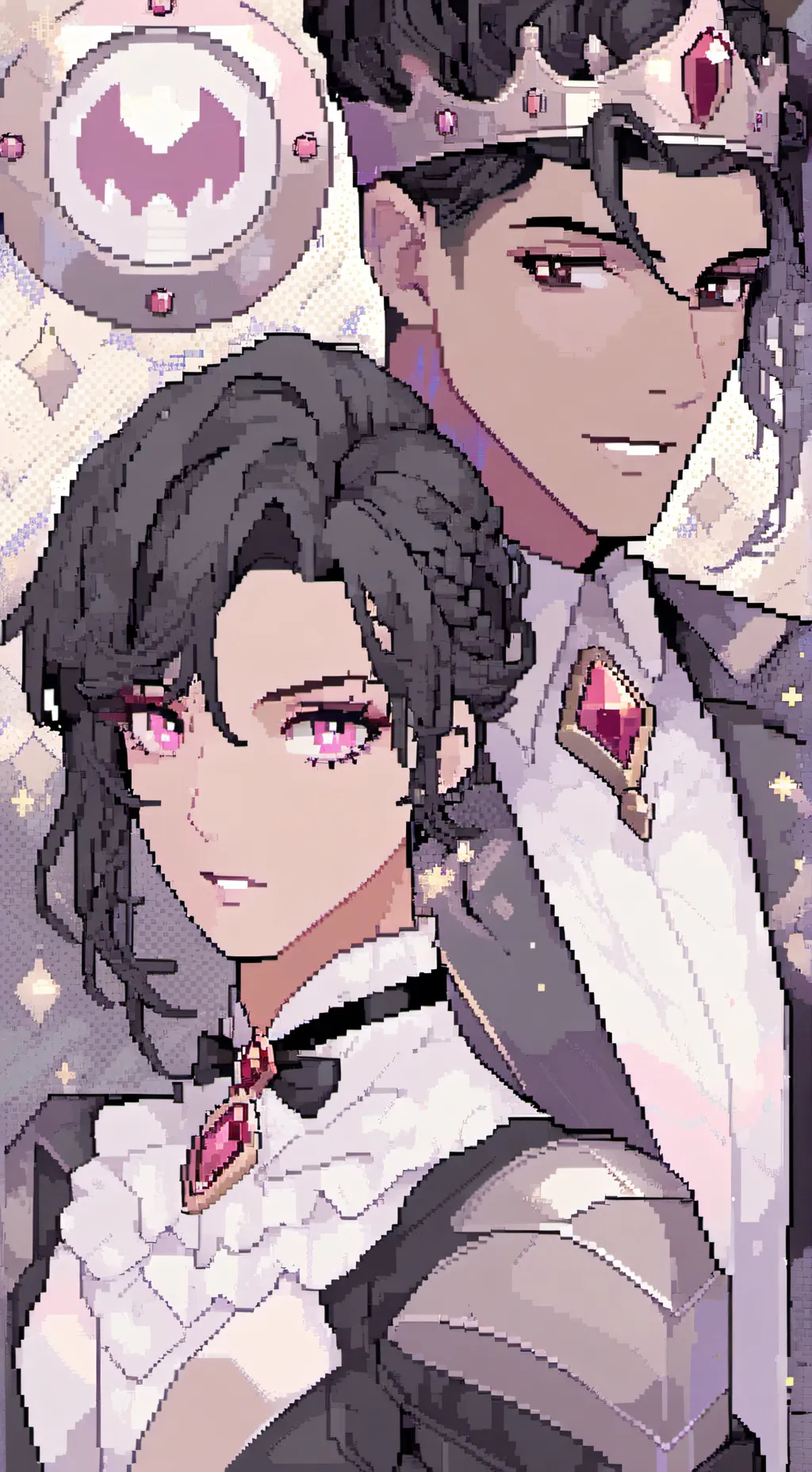 ai character: PinkFire&DarkThron background