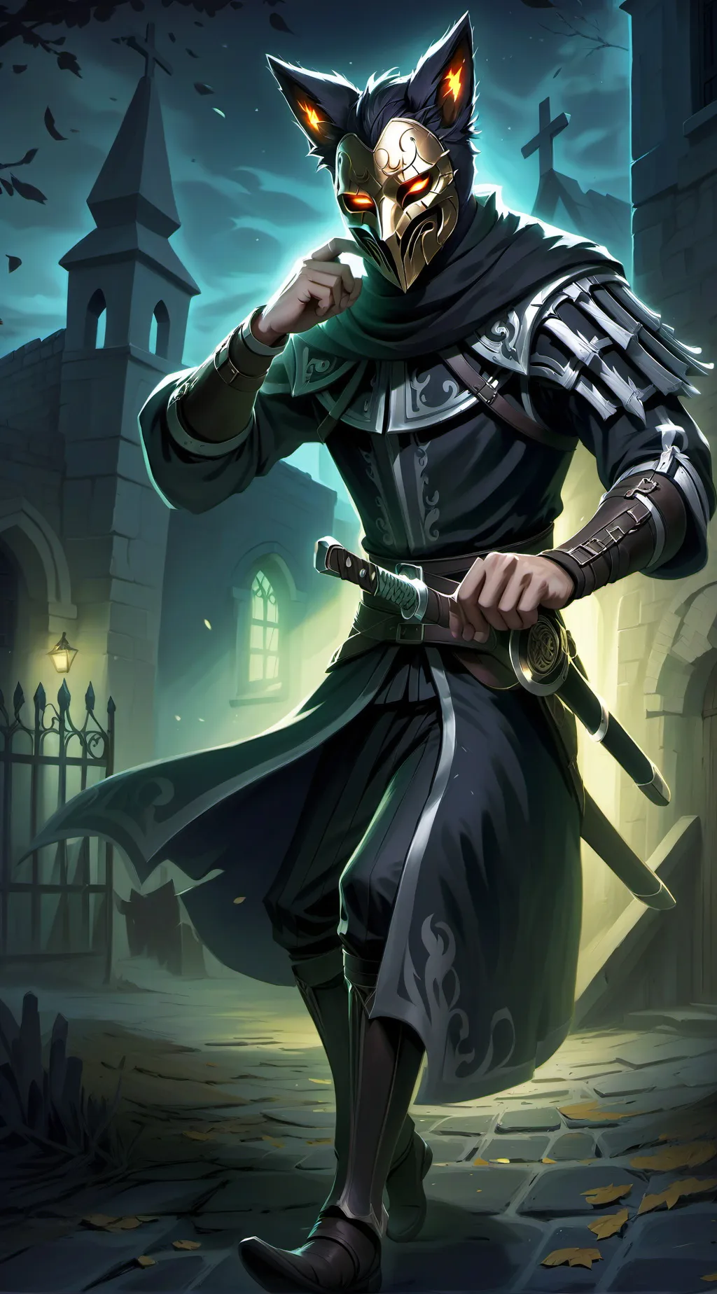 ai character: el zorro  background