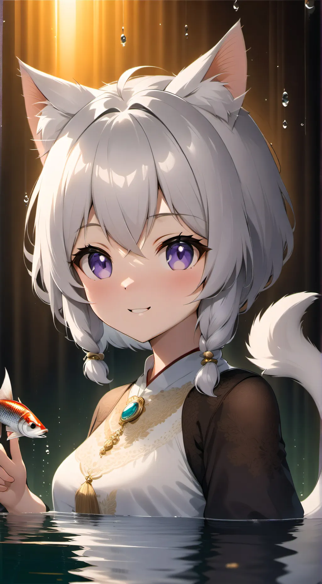 ai character: Silver Splash Spirit background