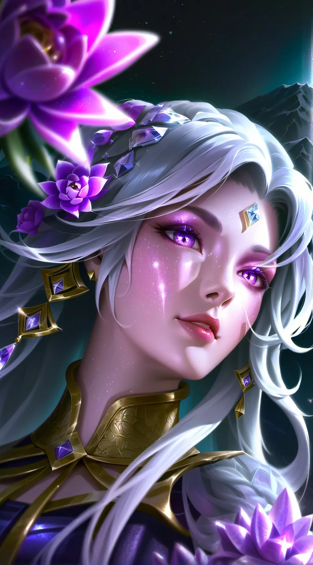 ai character: Luna Crystallis background