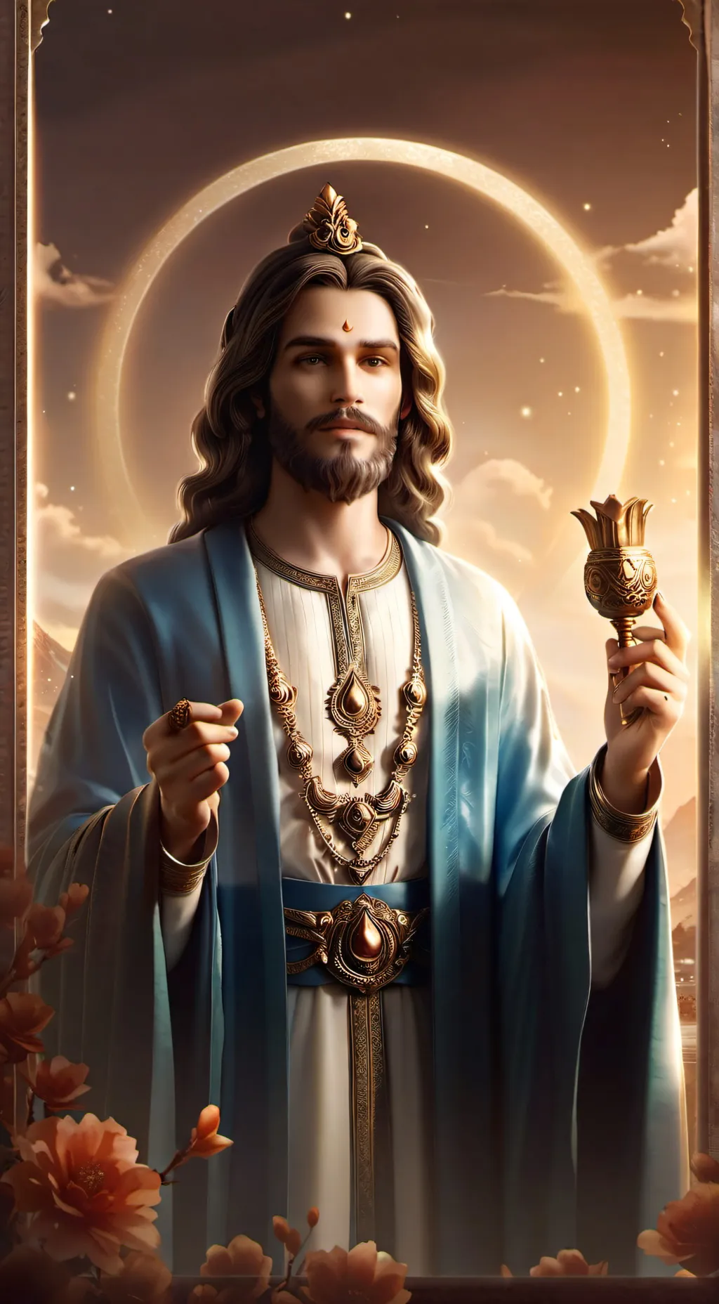 ai character: durple background