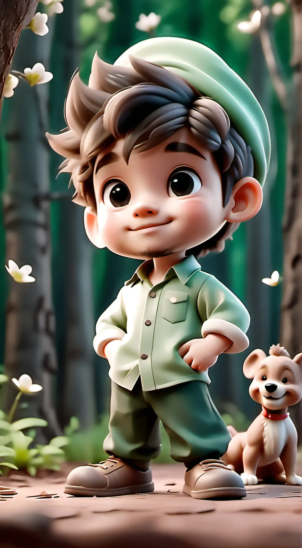 ai character: babba boy background