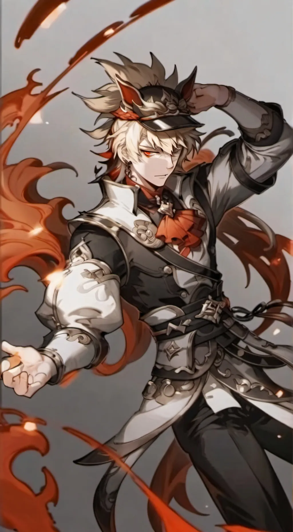 ai character: Katsuki Bakugo  background