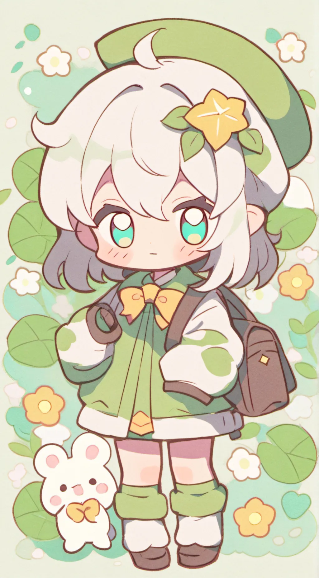 ai character: frogy background