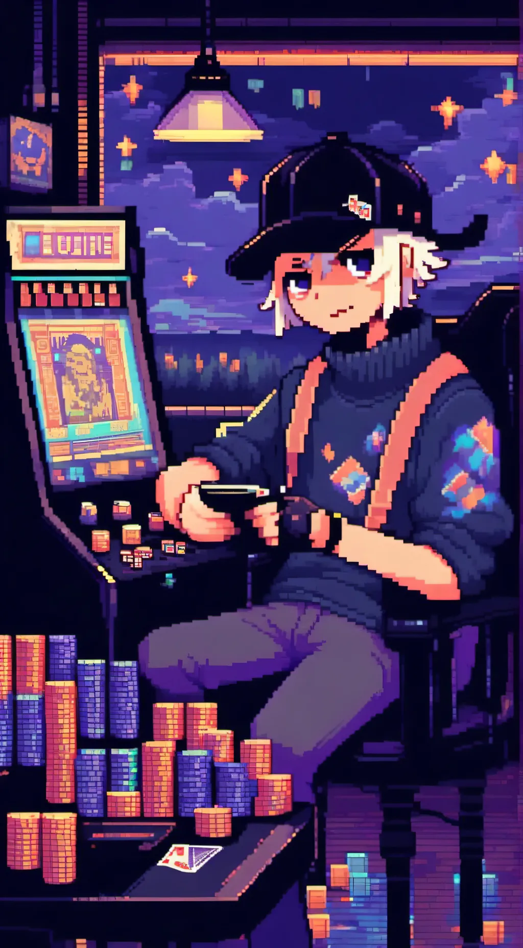 ai character: Gigi the gamble. background