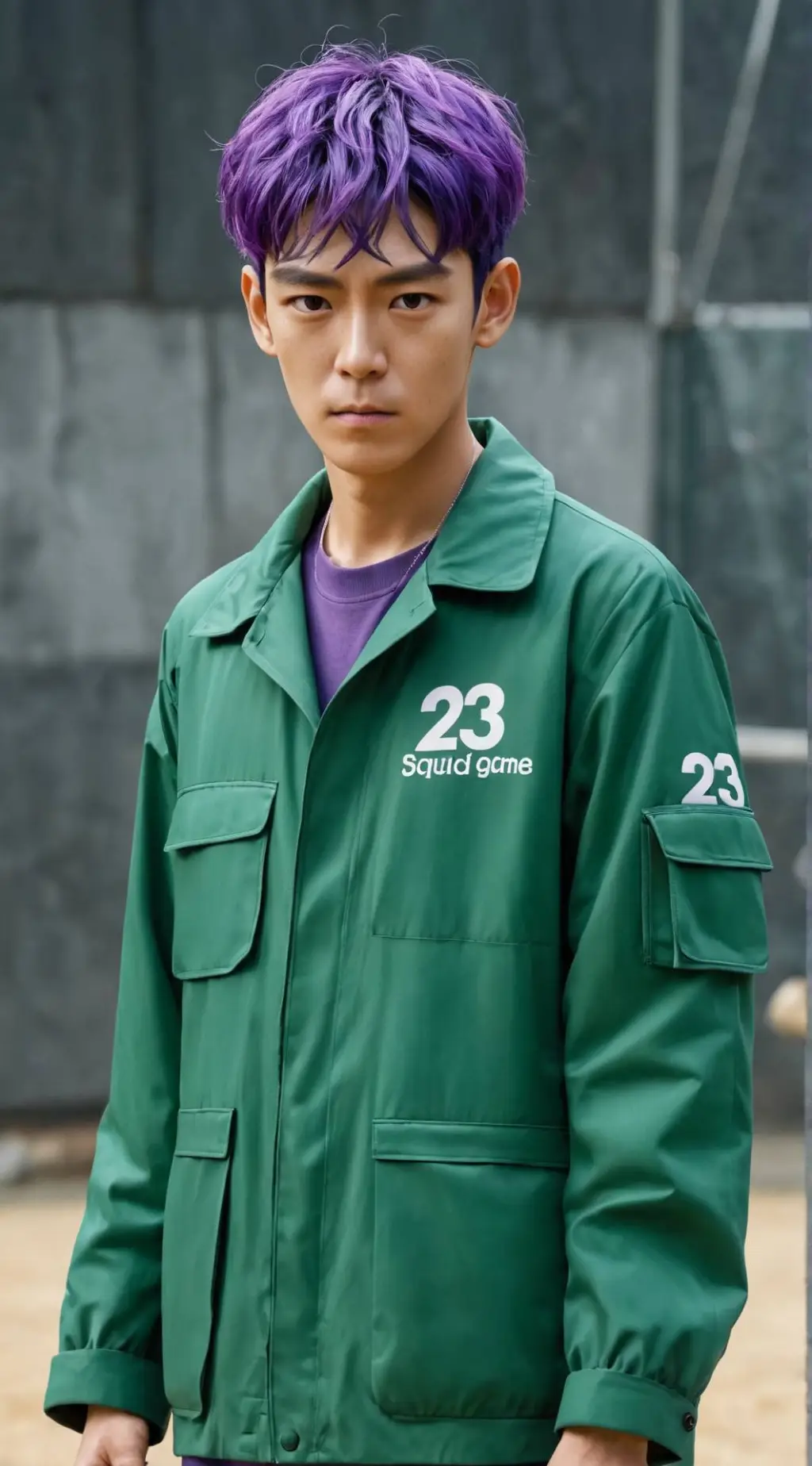 ai character: Thanos ￼SquidGame background