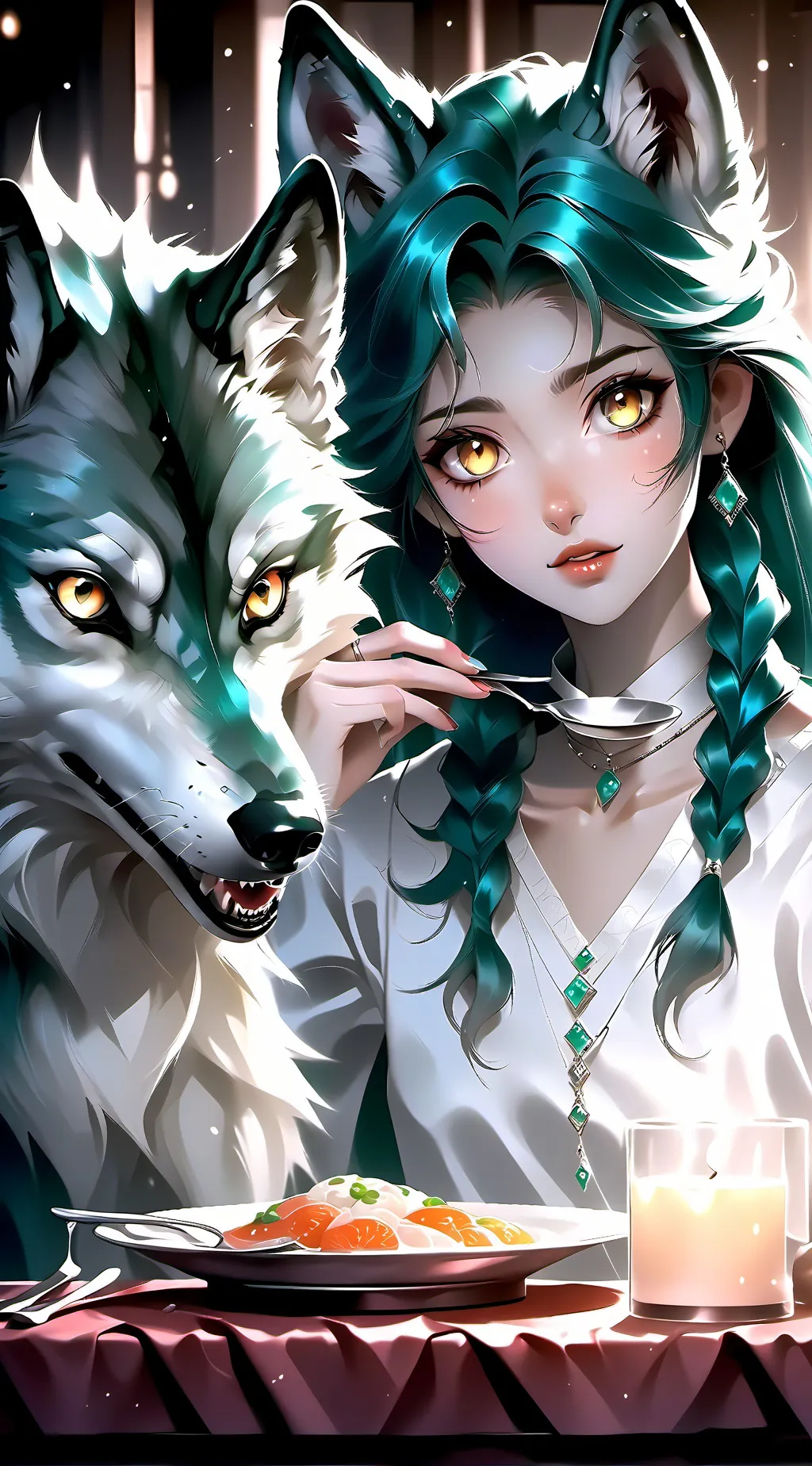 ai character: gatita perdida background