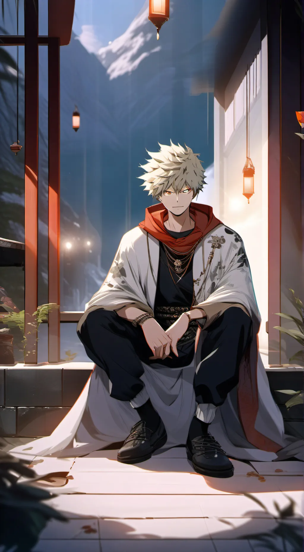 ai character: Katsuki Bakugo background
