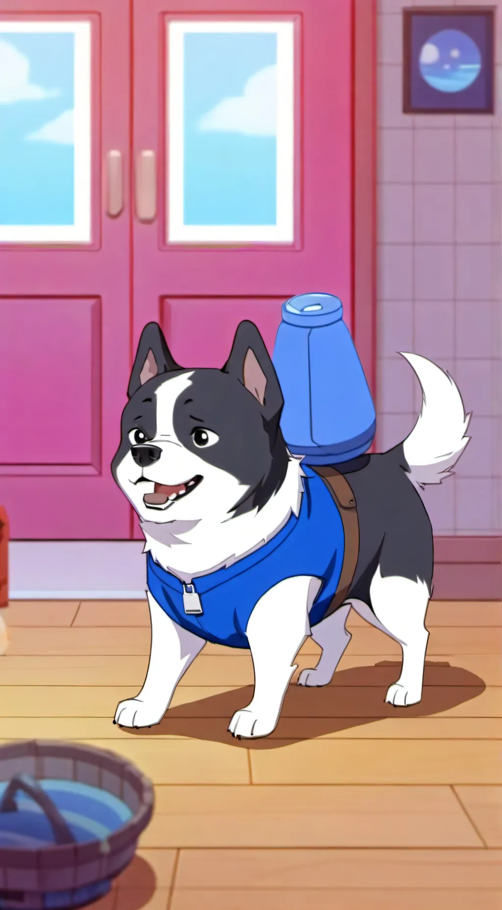 ai character: bluey background