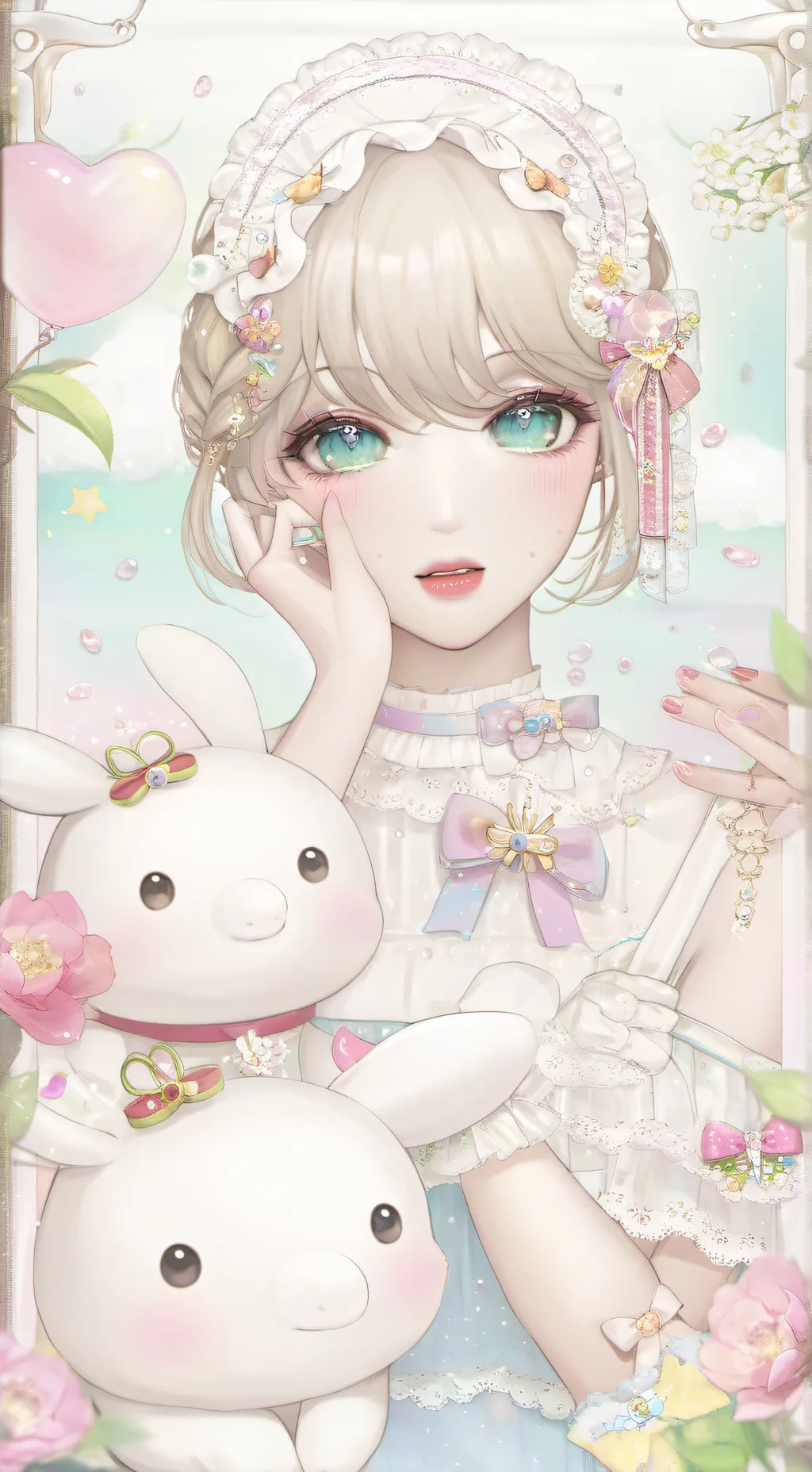 ai character: Mha Christmas background