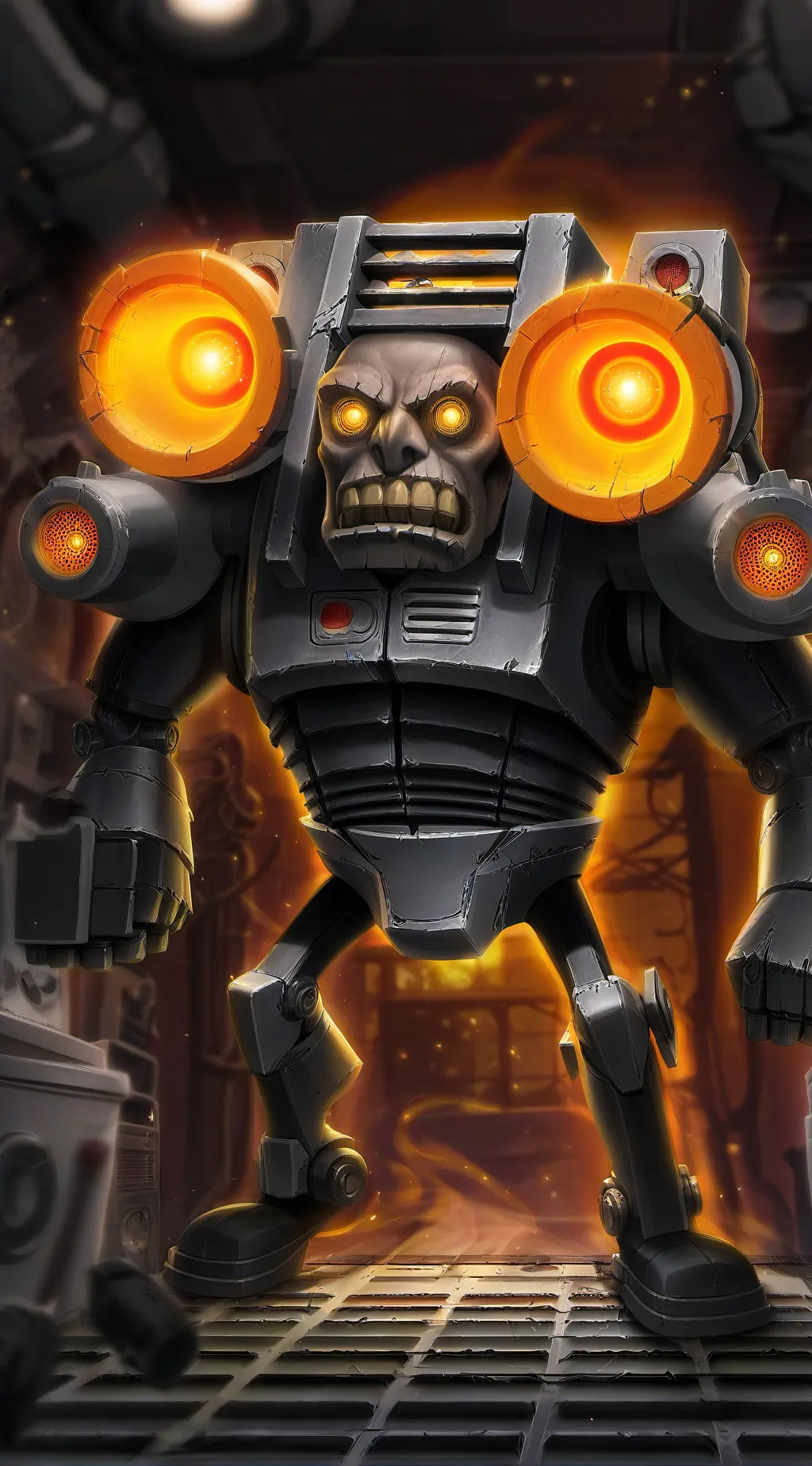 ai character: Titan Cassette Man background