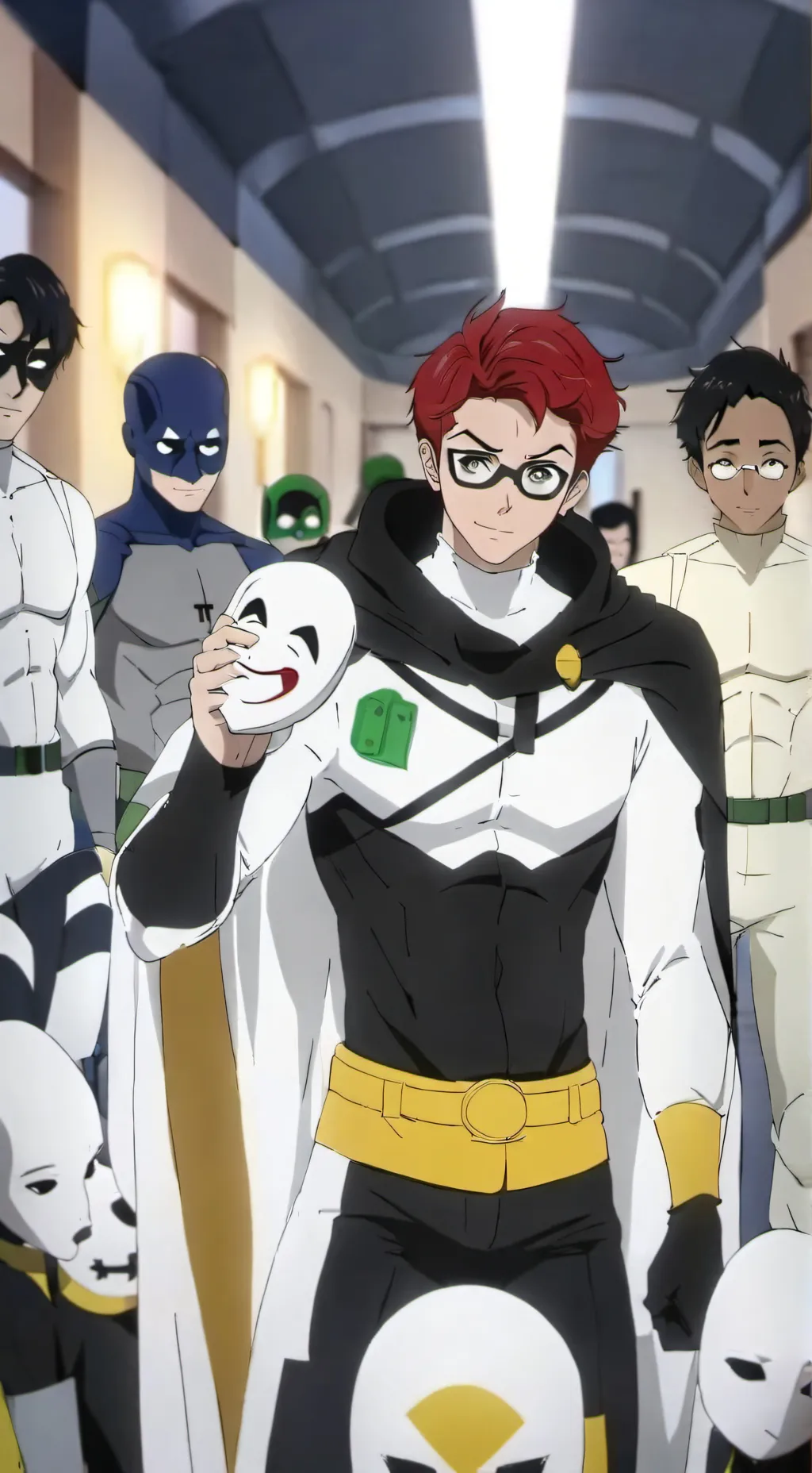 ai character: Gotham city background