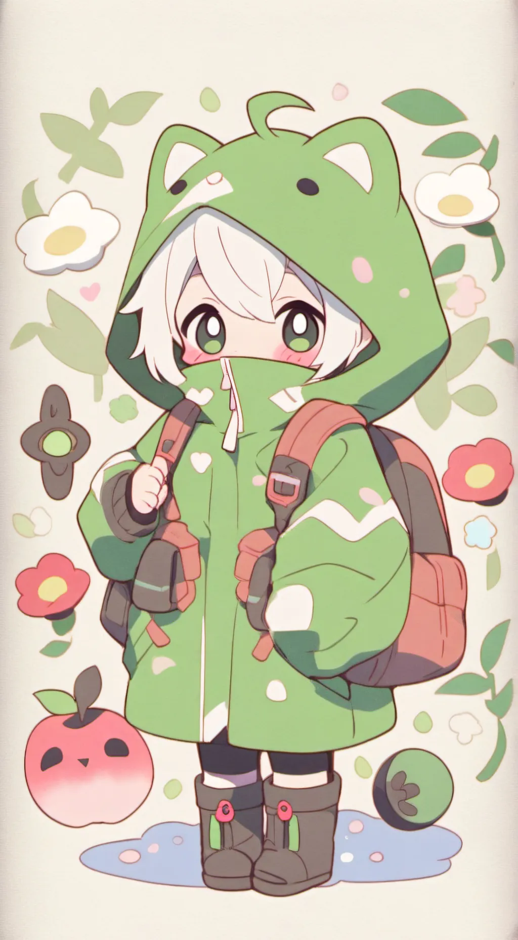 ai character: frogy cat background