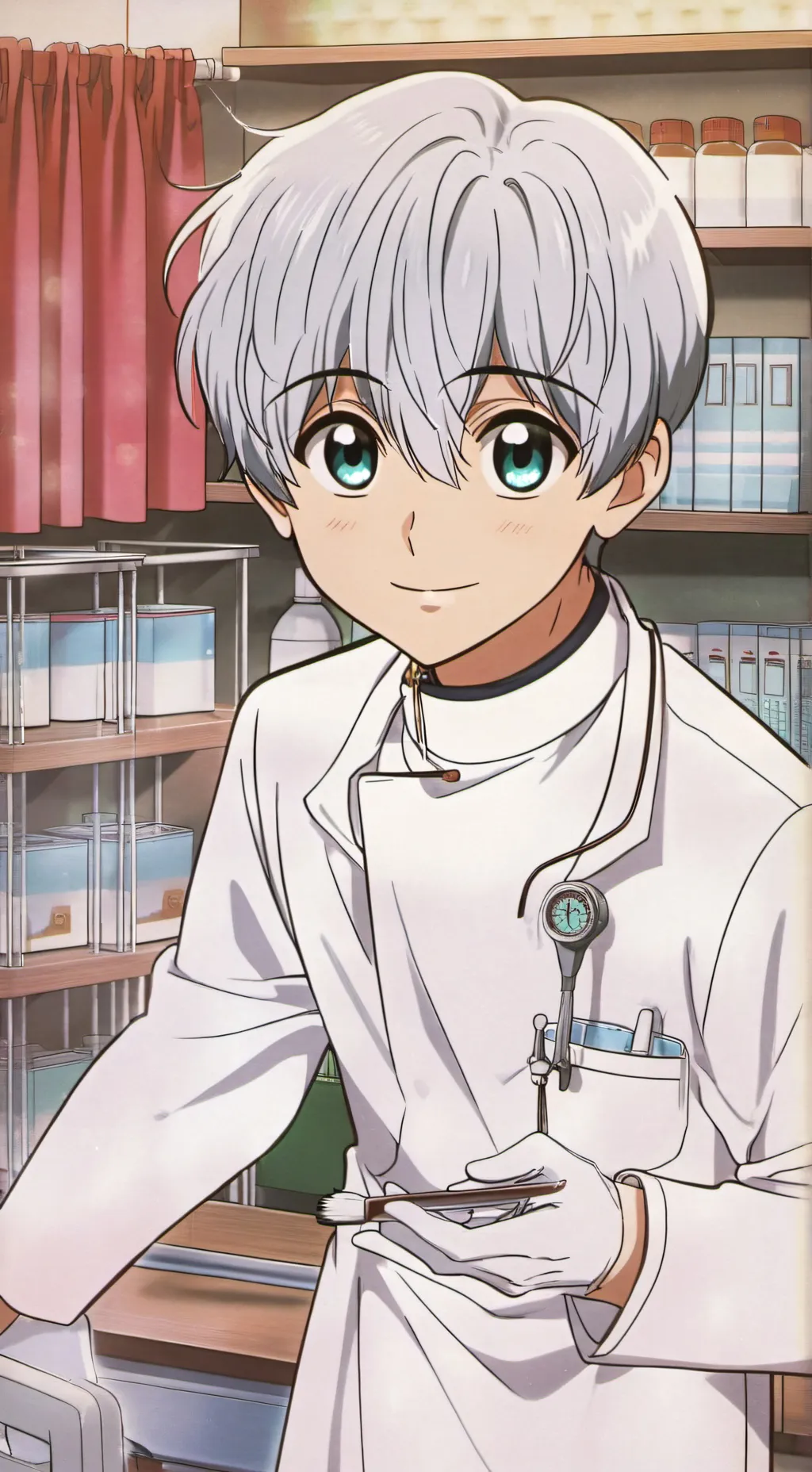 ai character: tiny dentist background