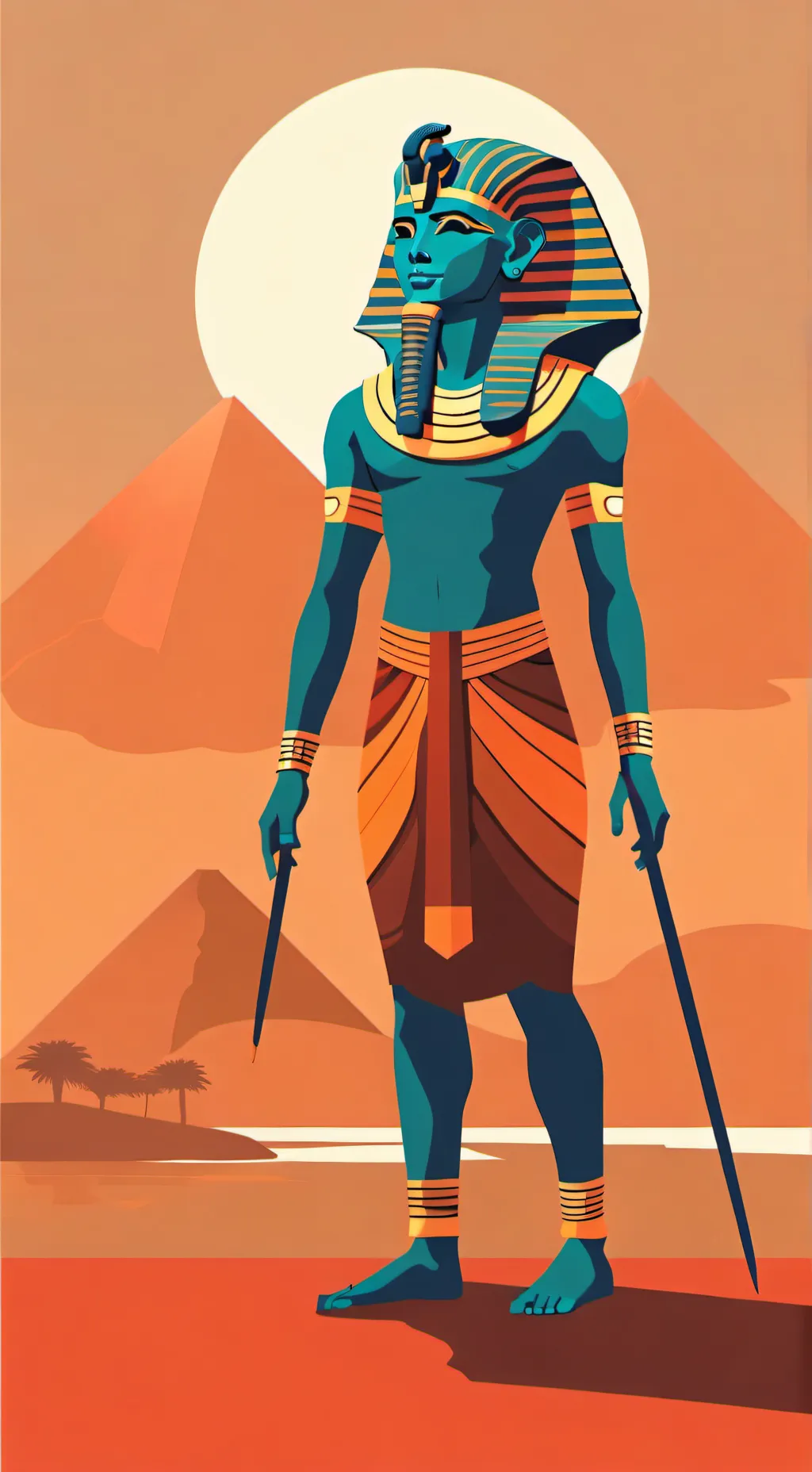 ai character: pharaons  background