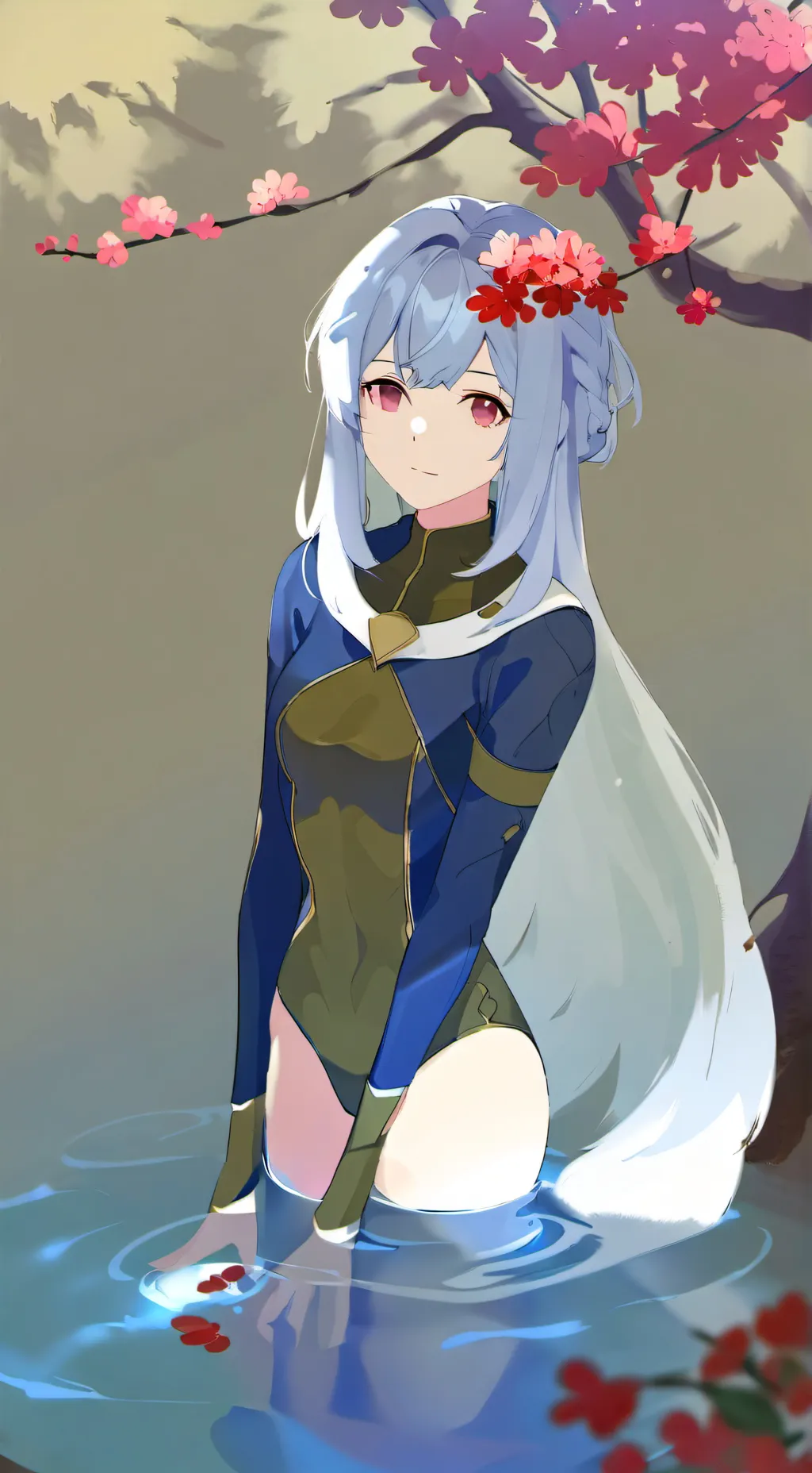 ai character: Powder background