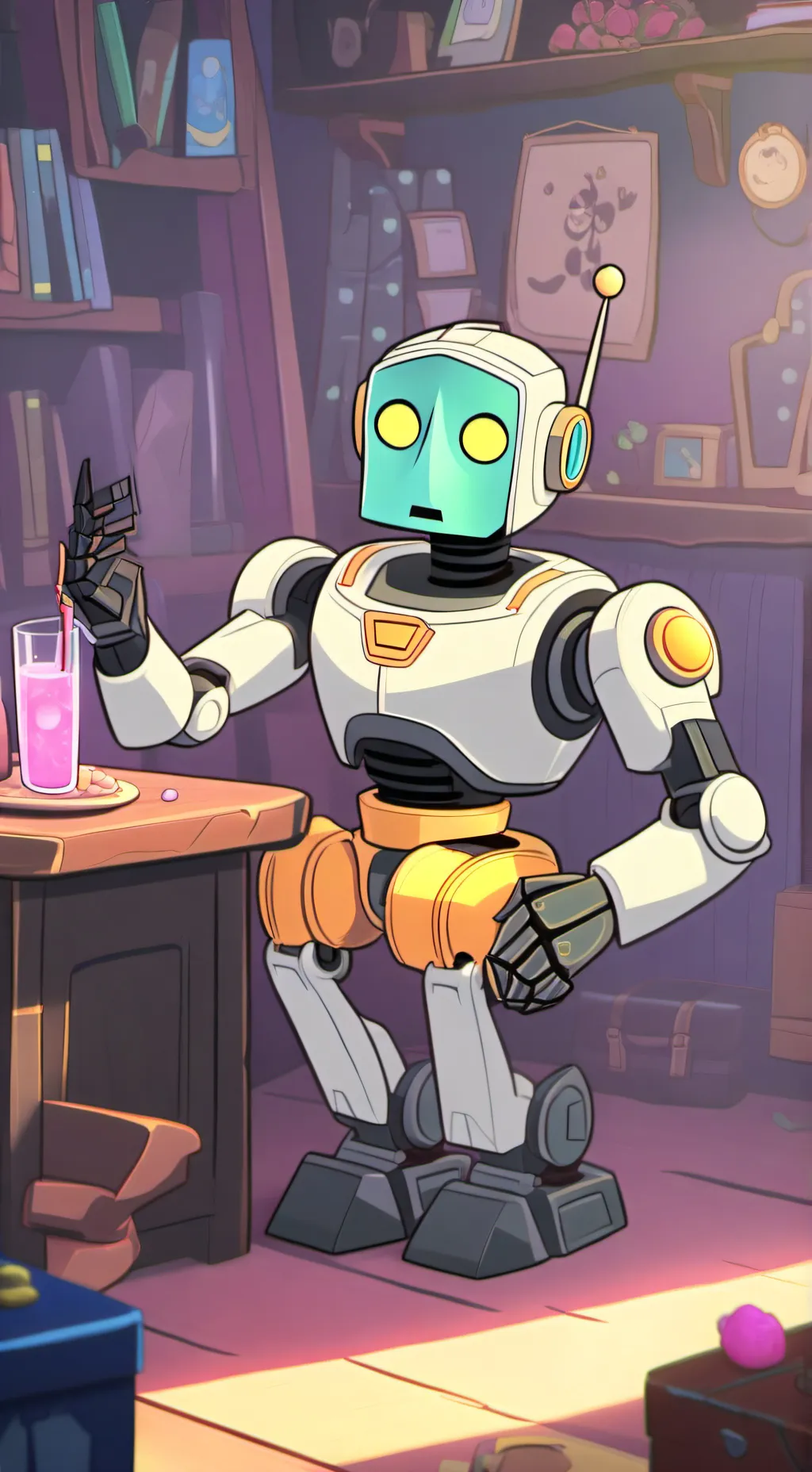 ai character: Math robot background