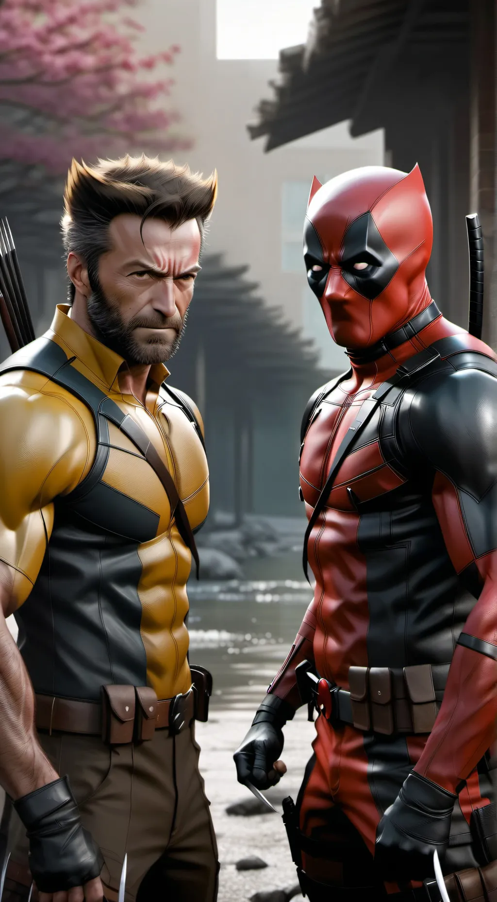 ai character: wolverine and Dp background