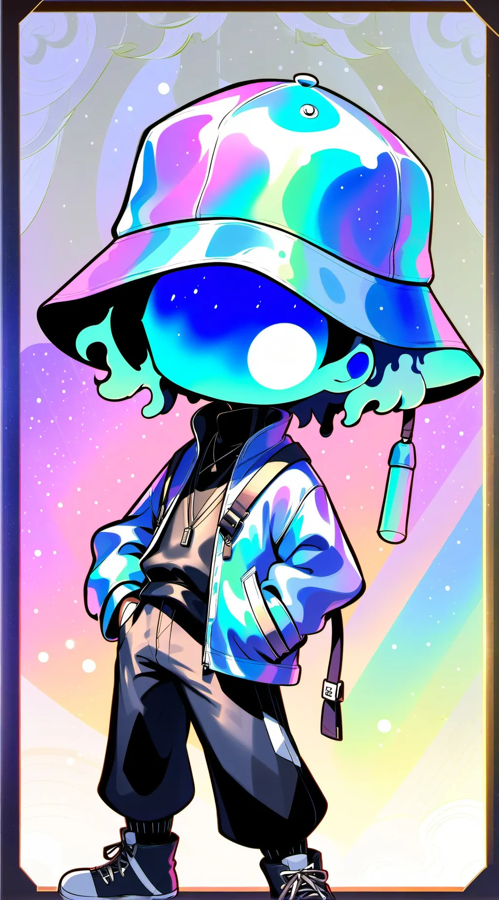 ai character: Moon background