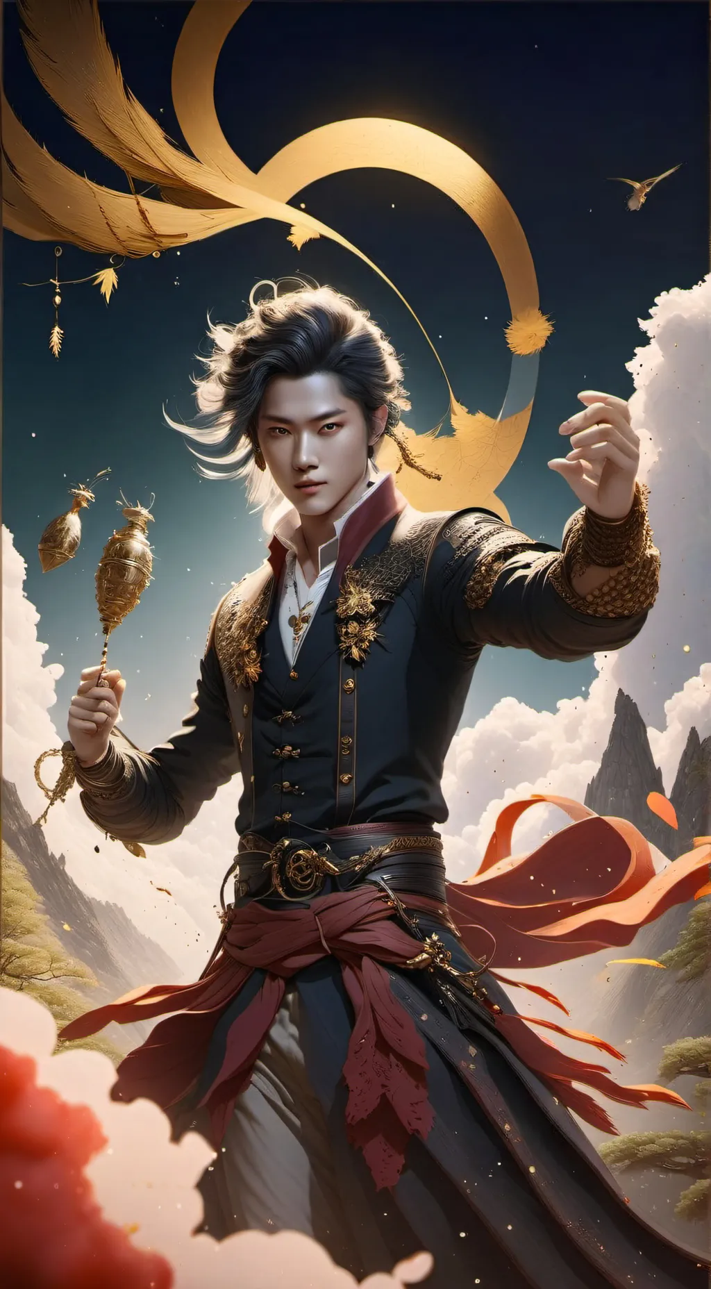 ai character: sky background