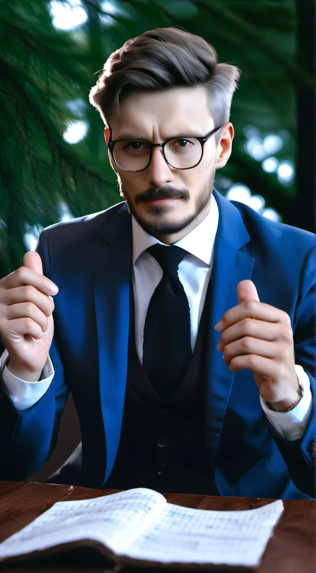 ai character: ман@як background