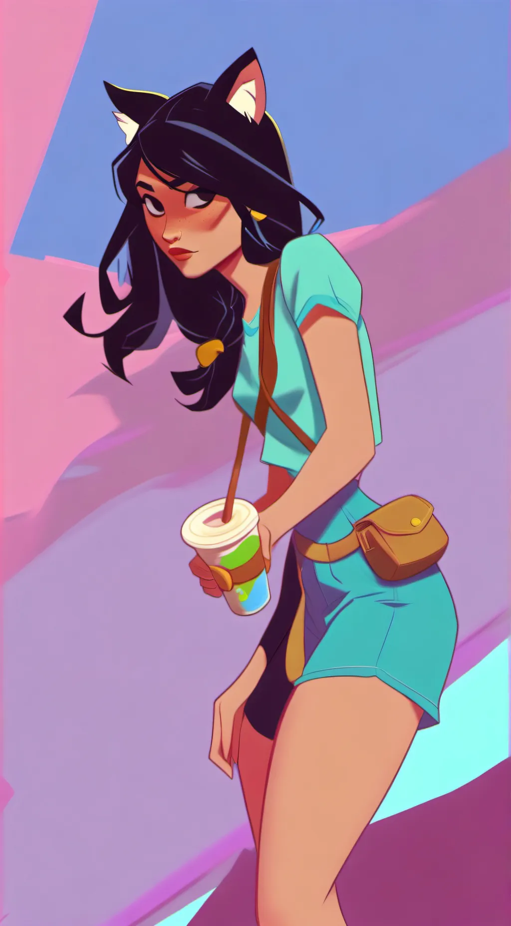 ai character: uwu girl background